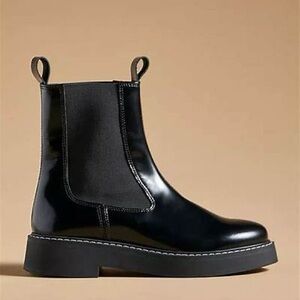 Anthropologie Pilcro Contrast Stitch Boots EU 38 Black NIB